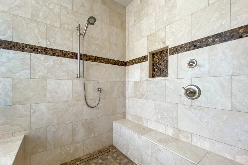 Elegant Shower with Accent Tiles
